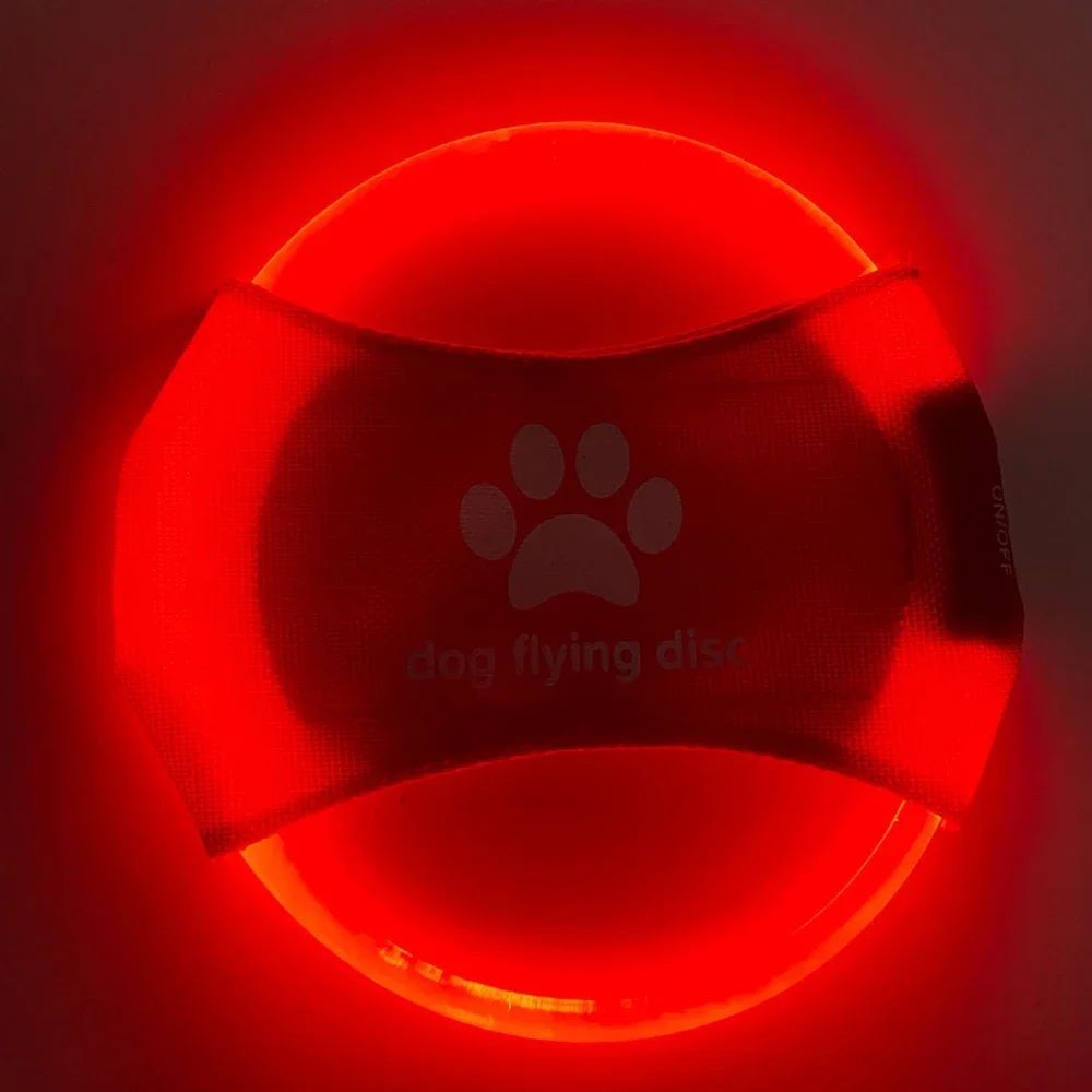 LED Glowing Pet Flying Disc Training Interactive Toy