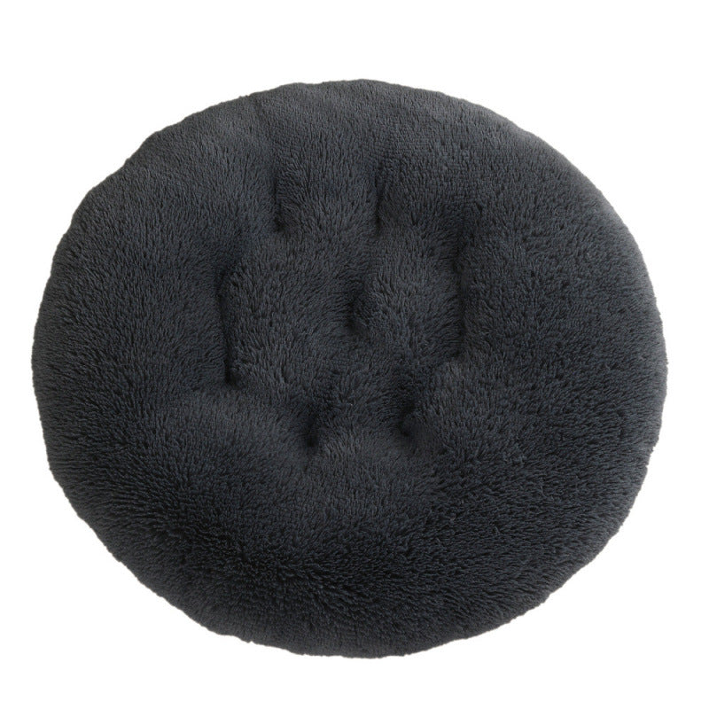 Round Plush Warm Pet Sleep Mat Bed