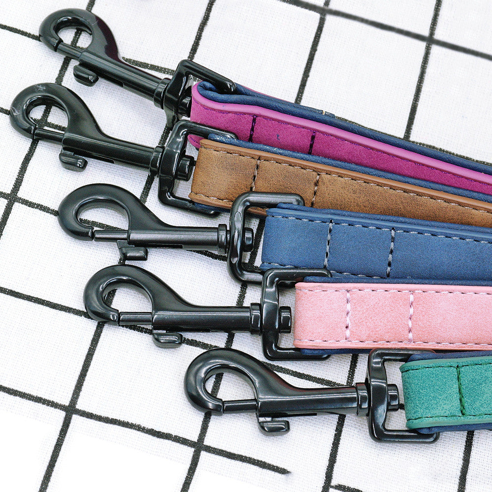 Pull Resistant Leather Pet Leash Durable Traction Tool
