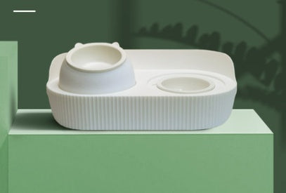 Pet Ceramic Food Bowl Neck Protection Feeding Dish