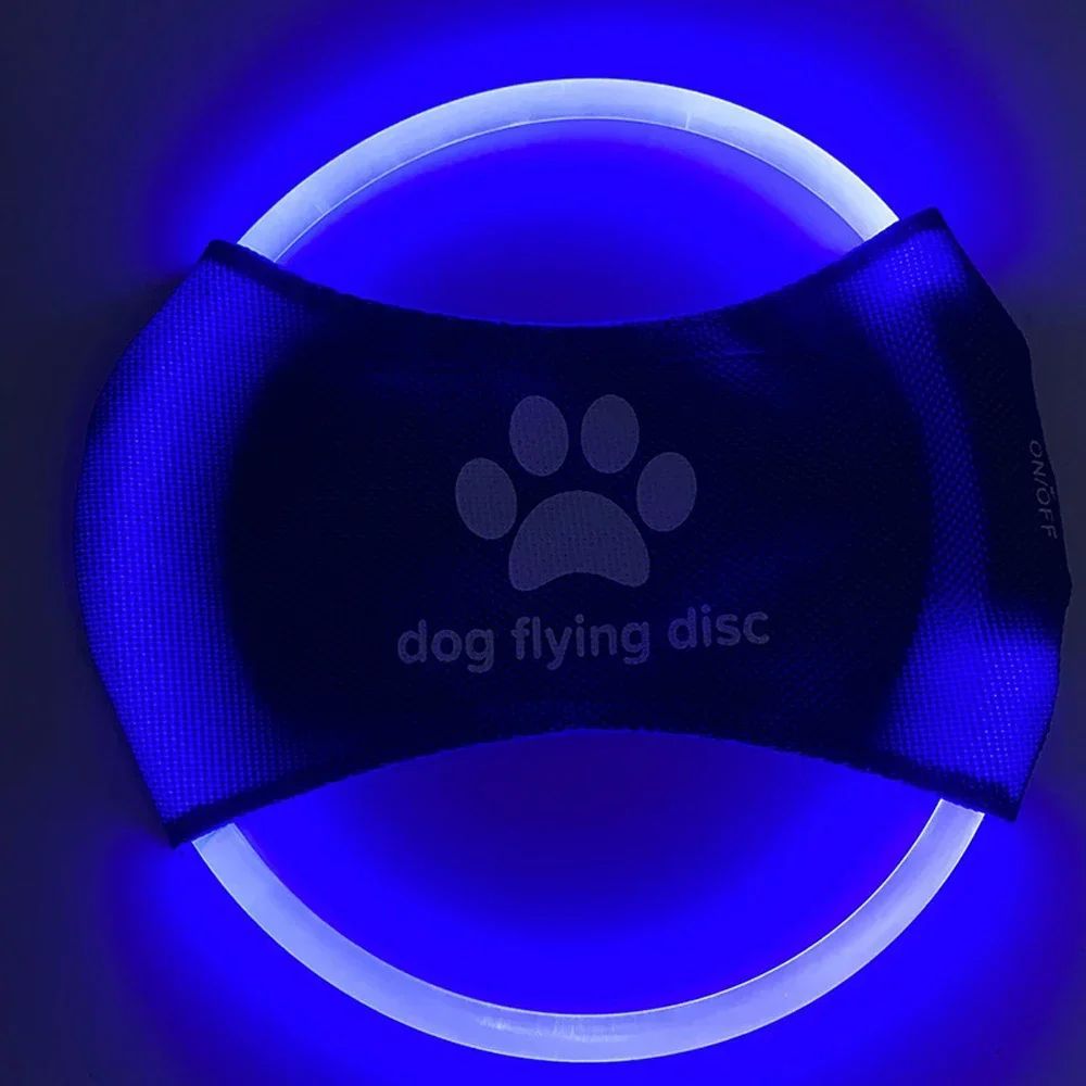 LED Glowing Pet Flying Disc Training Interactive Toy