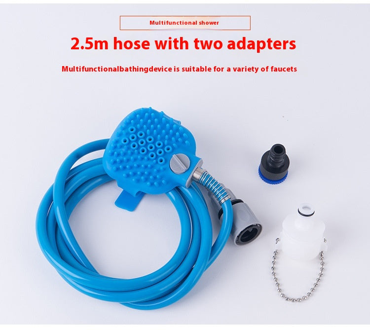 Silicone Pet Bath Gloves With Massage Shower Brush