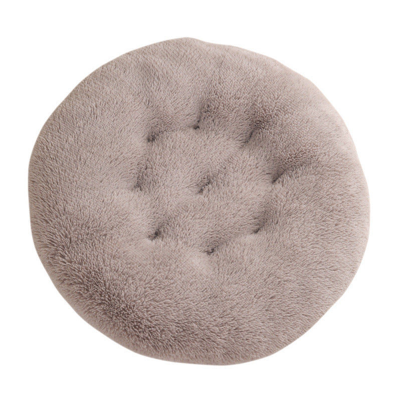 Round Plush Warm Pet Sleep Mat Bed