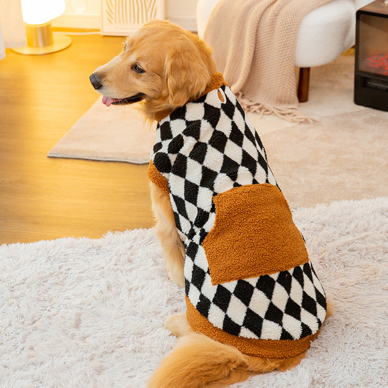 Pet Autumn Winter Fluffy Cotton Padded Jacket Vest Apparel