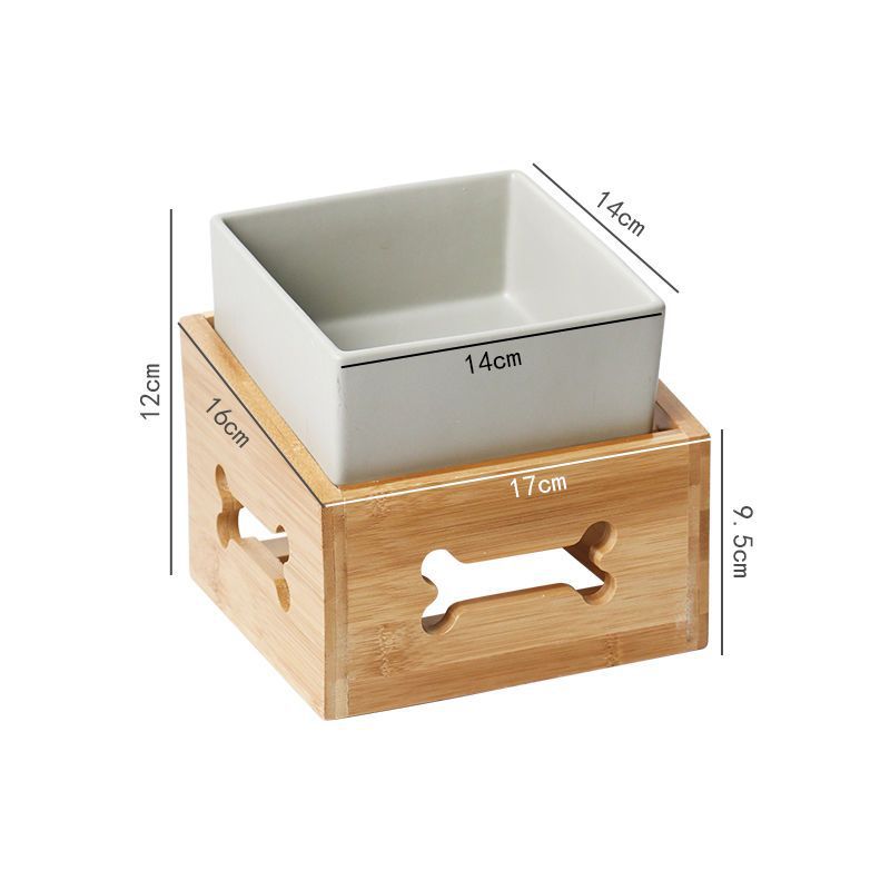 Large Capacity High Stand Ceramic Pet Feeding Bowl