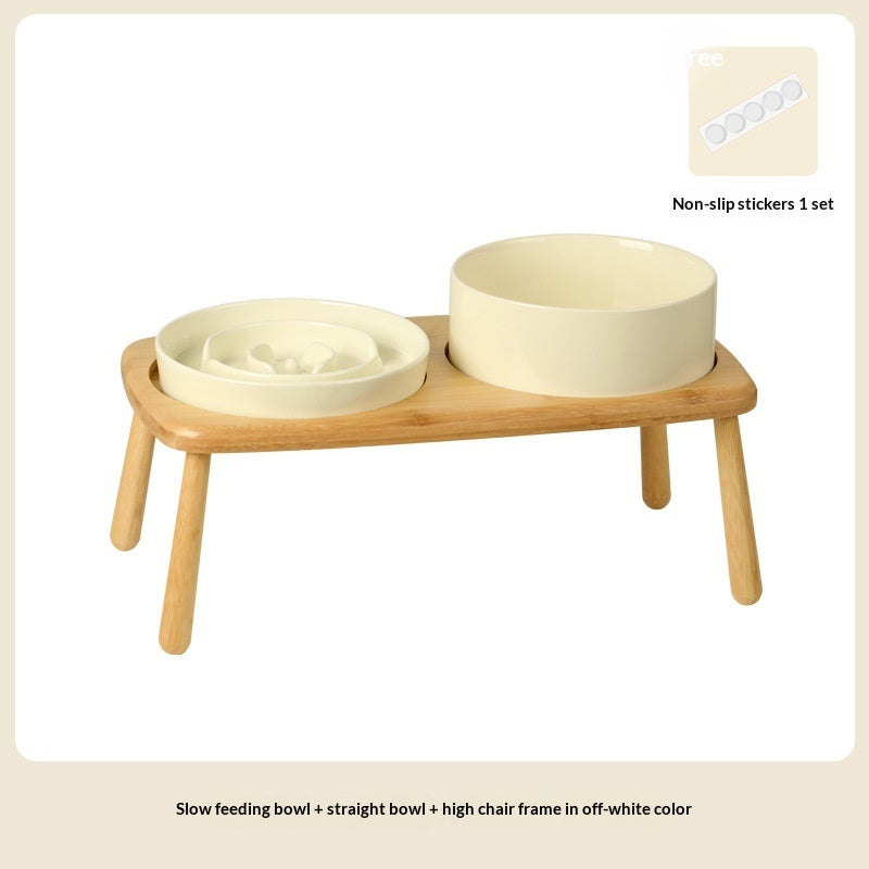 Ceramic Pet Slow Feeding Anti Choking Bowl Feeder
