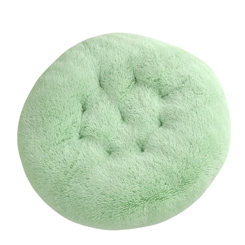Round Plush Warm Pet Sleep Mat Bed