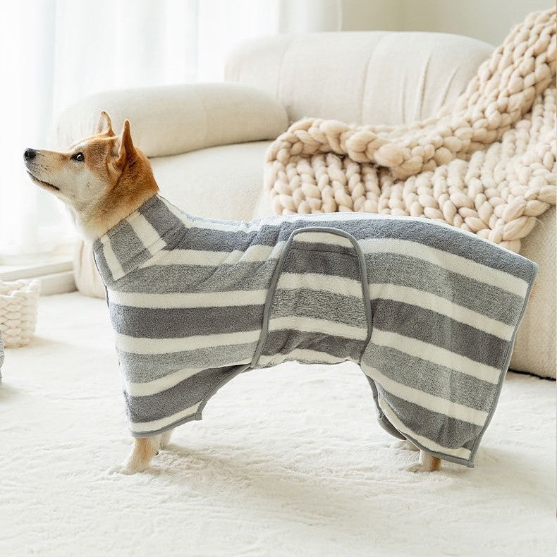 Absorbent Pet Bath Robe Quick Drying Pet Apparel