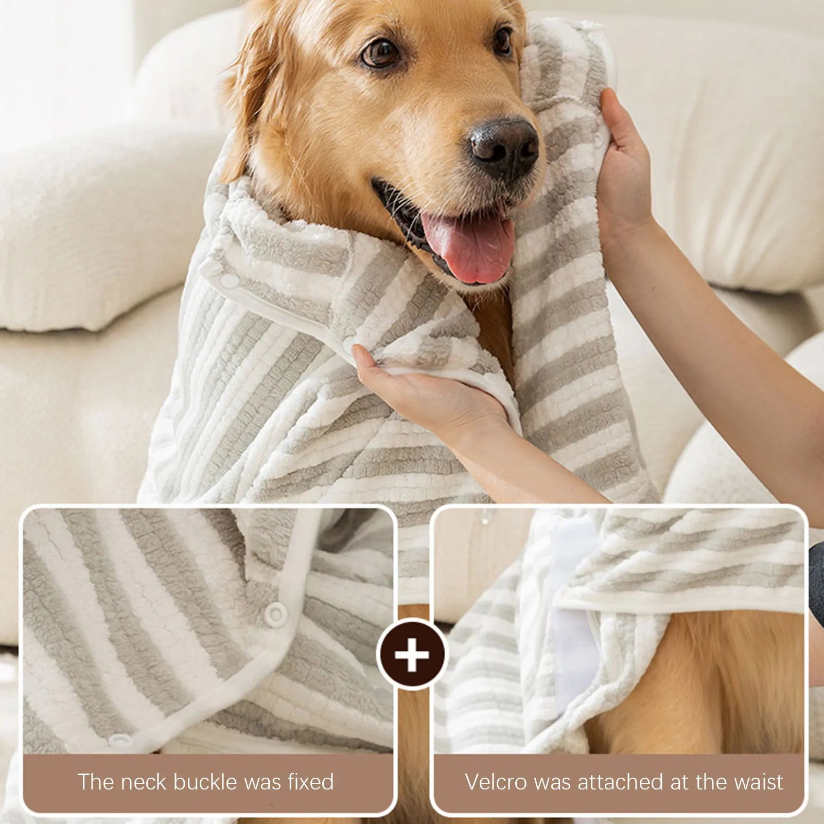 Ultra Absorbent Pet Bath Towel Quick Drying Bathrobe Grooming Cloth