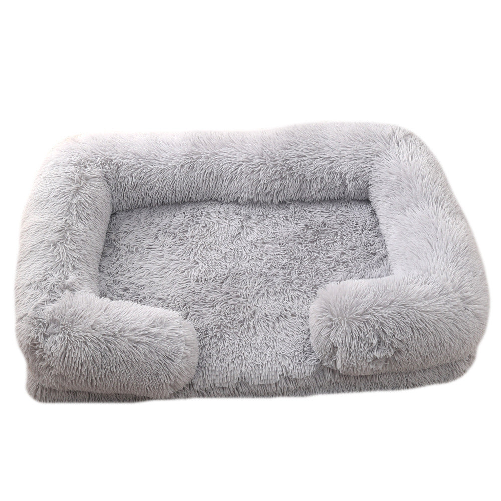 Plush Round Pet Bed Winter Warm Sleeping Cushion