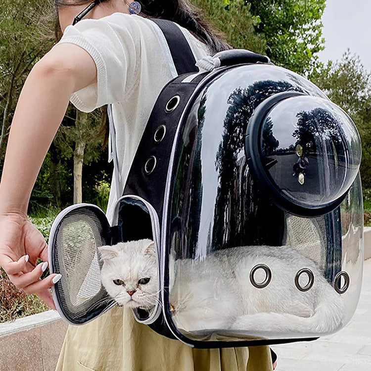 Pet Transparent Skylight Breathable Large Capacity Backpack Carrier