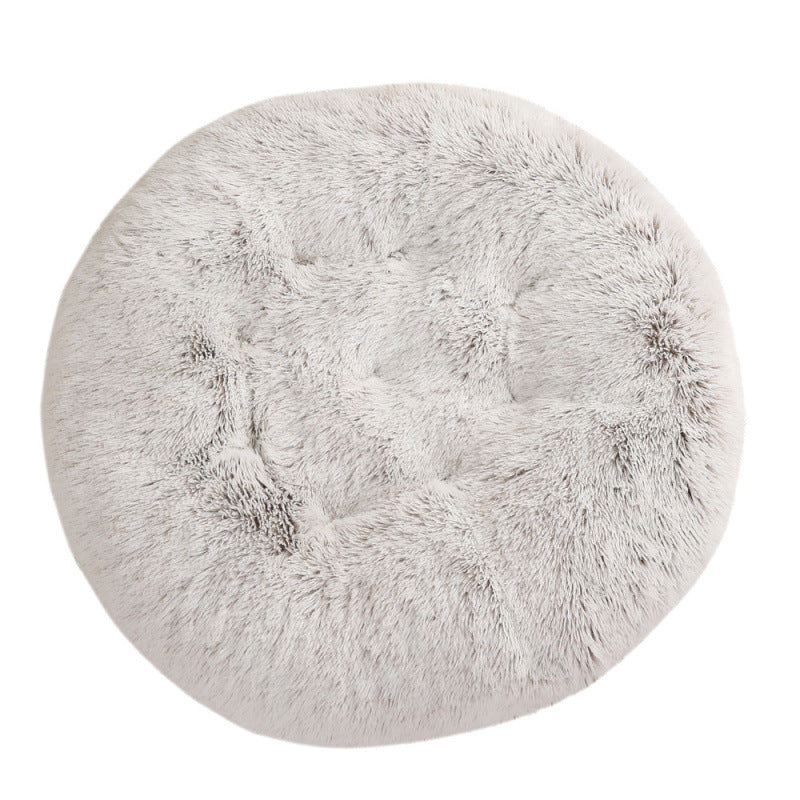 Round Plush Warm Pet Sleep Mat Bed