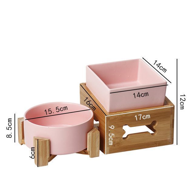 Large Capacity High Stand Ceramic Pet Feeding Bowl