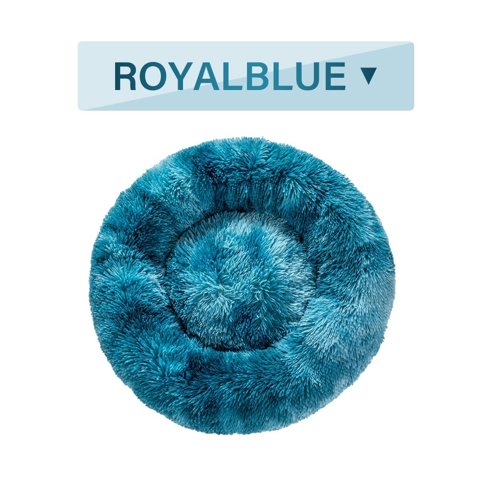 Fluffy Donut Plush Pet Bed Washable Calming Mat