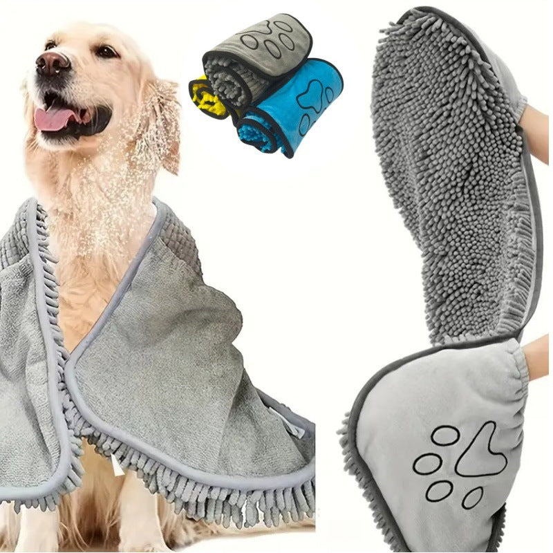 Highly Absorbent Pet Bath Towel Quick Drying Cloth