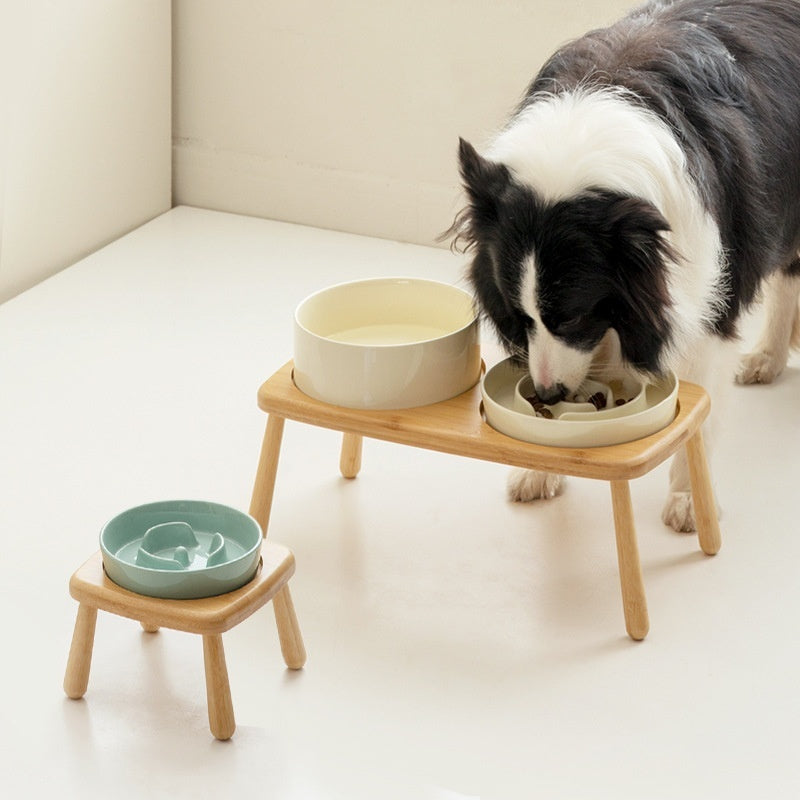 Ceramic Pet Slow Feeding Anti Choking Bowl Feeder