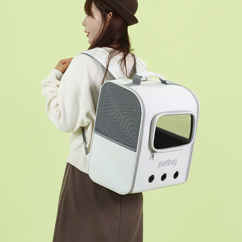 Pet Large Capacity Portable Backpack Transparent Window Carrier