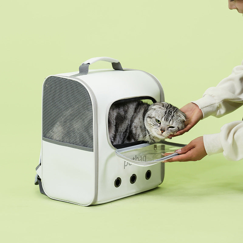 Pet Large Capacity Portable Backpack Transparent Window Carrier